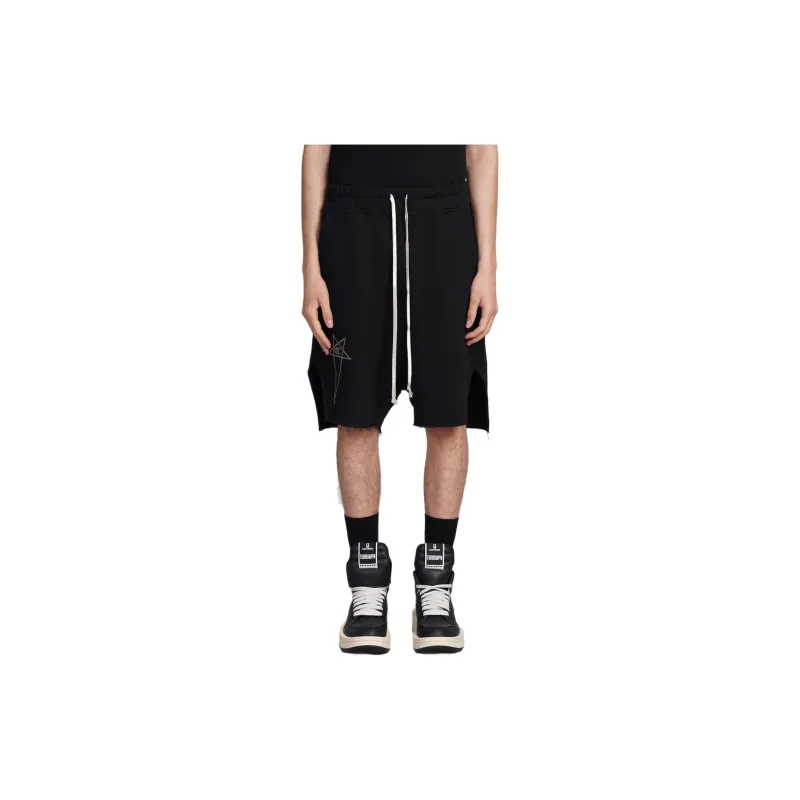 RICK OWENS X Champion Logo Embroidered Drawstring Shorts-1