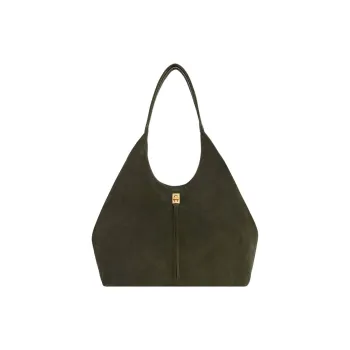 REBECCA MINKOFF Suede Leather Handbag Shoulder Bag Women's Moss
