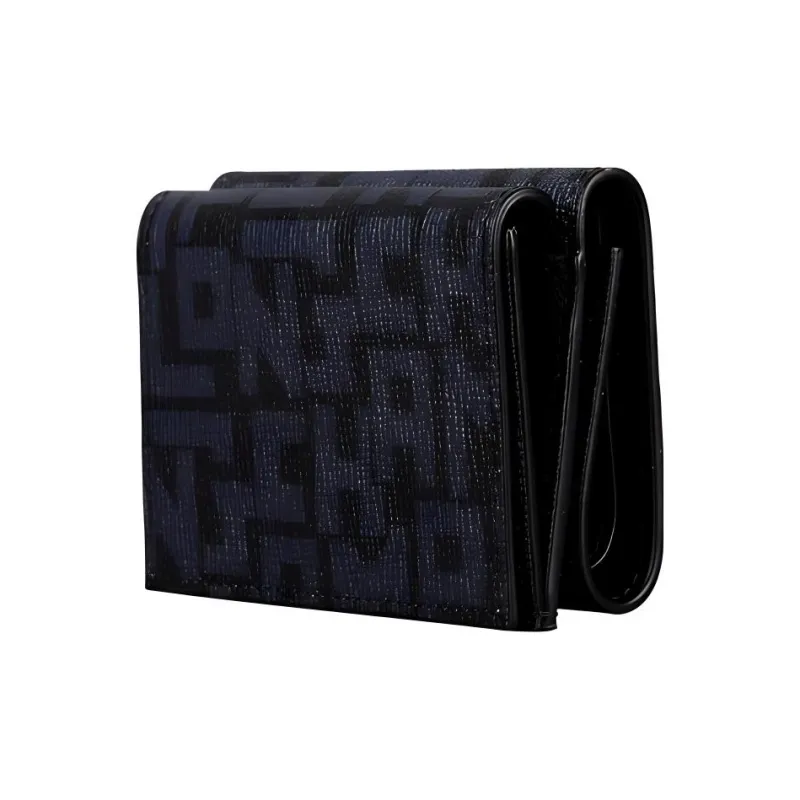 LONGCHAMP Le Pliage LGP Cow Leather Wallet Women's Black Blue Multicolor-1