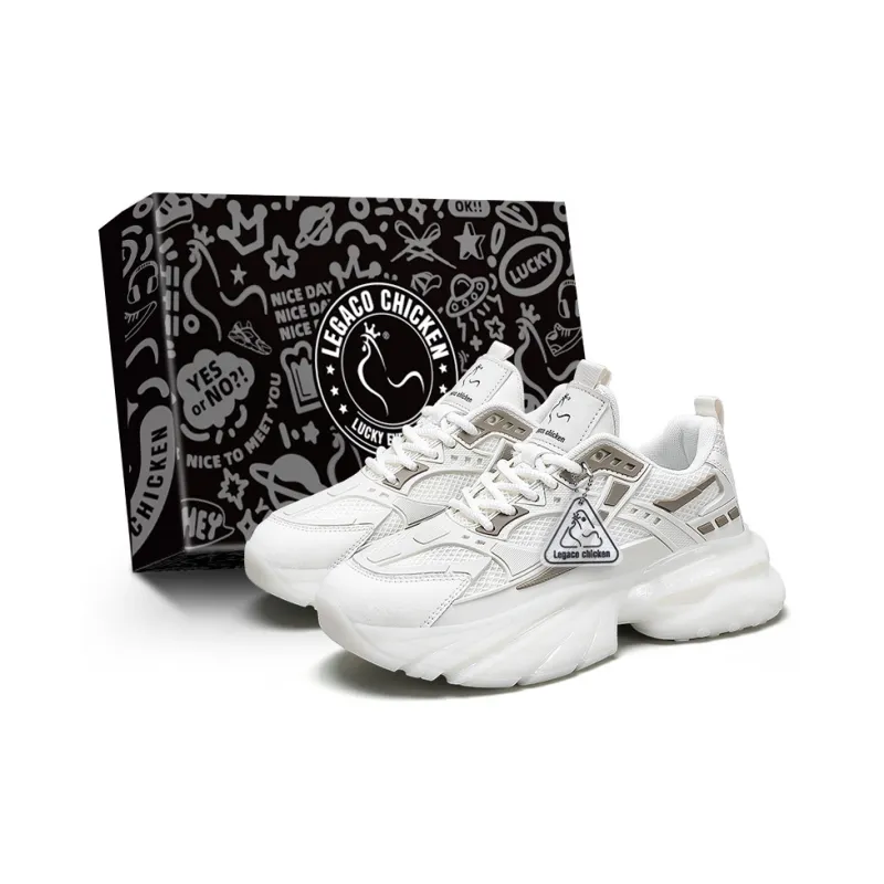 Legaco Chicken Cushioning, Abrasion Resistant, Breathable, Lightweight Low Top Chunky Sneakers Men's Box-12