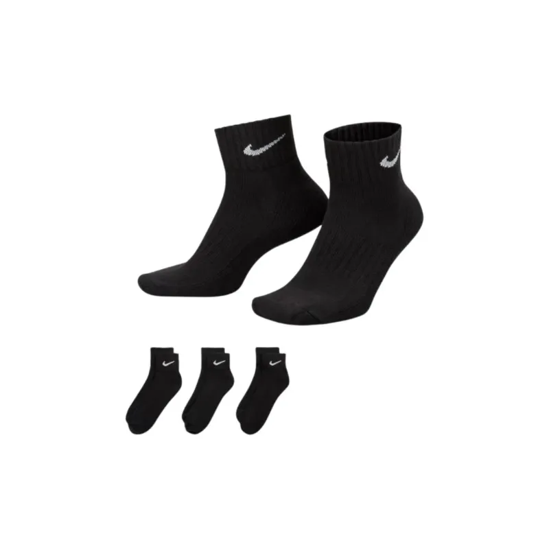Nike Ankle Socks Unisex 3 Pack Black White-2