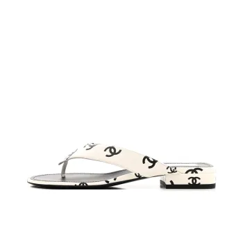 CHANEL Flip Flops Women's White