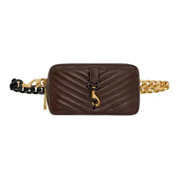 REBECCA MINKOFF Edie Genuine Leather Fanny Pack Women's Brown