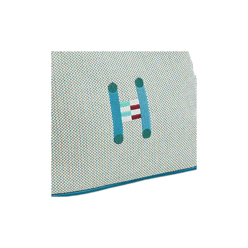 HERMES Bolide Cotton Storage Bag Mini Unisex Cyan Plus Lure-5