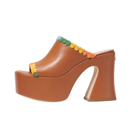 COACH Slide Slippers Women's Brown
