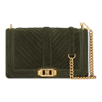 REBECCA MINKOFF Genuine Leather Shoulder Bag Crossbody Bag Women's Moss