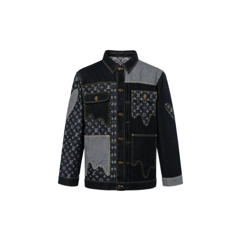 LOUIS VUITTON X Nigo Monogram Crazy Denim Workwear Jacket-2