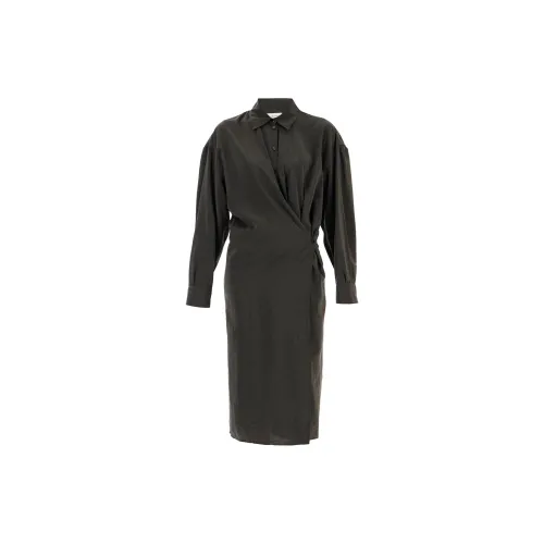 Lemaire Long-Sleeved Dresses Women's Dark Coffee Coffee