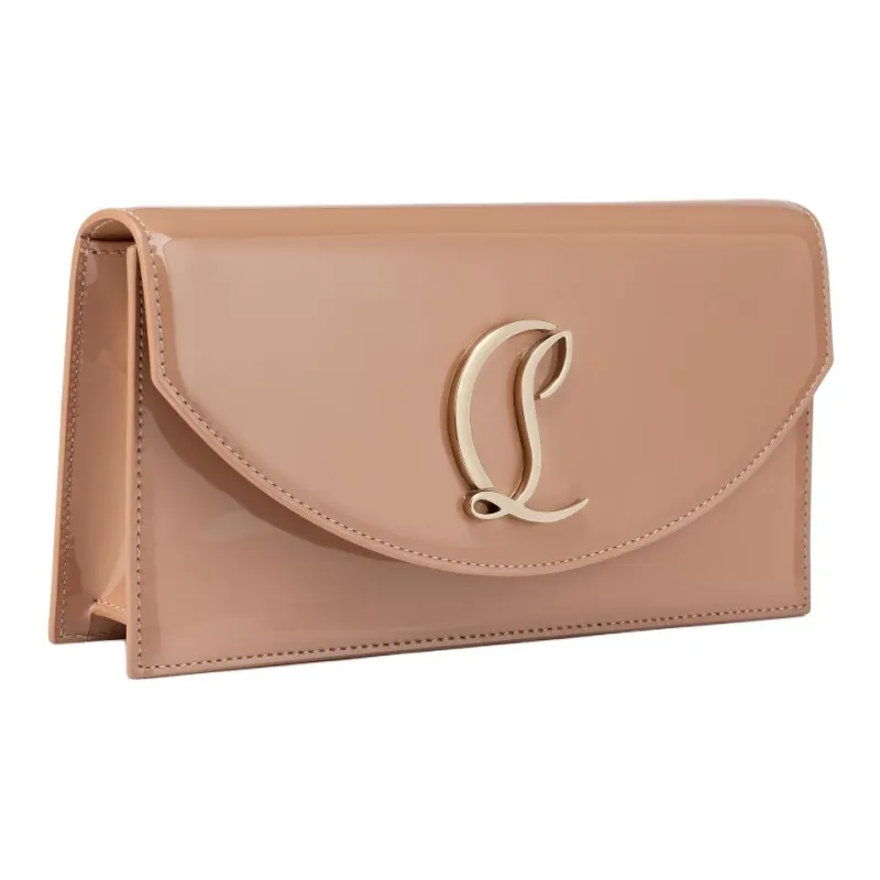 CL LUBOTING Patent Leather Shoulder Bag, Crossbody Bag Women's Apricot-1