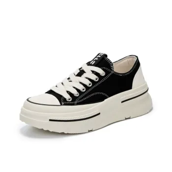 ELLE Anti Slip And Wear Resistant Height Increasing Low Top Canvas Shoes Women's