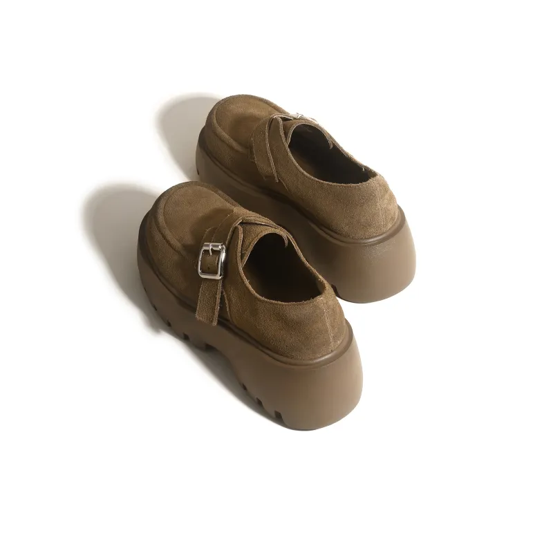 CHENTER KATER Mary Jane Leather Shoes Loafers 6cm Women's-3