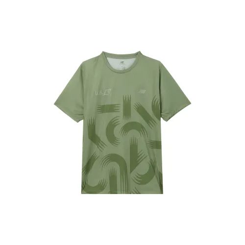 New Balance NB Athletics T-Shirts Men Deep Peridot