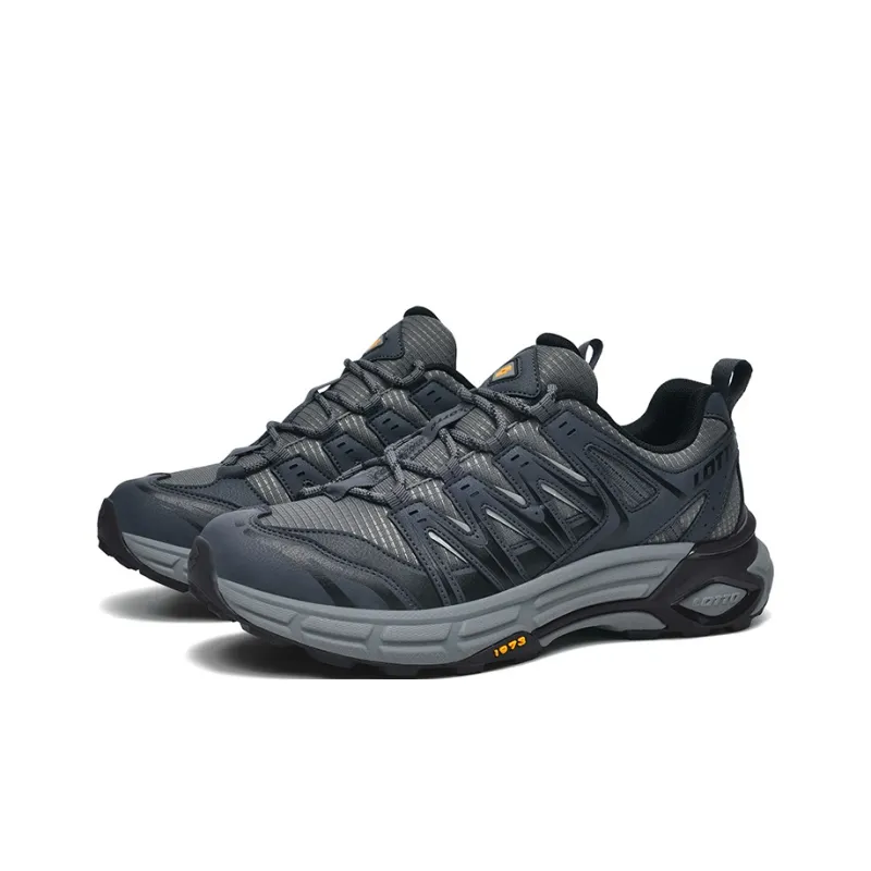 LOTTO Joy Journey Anti Slip Wear Resistant Low Top Outdoor Sports Hiking Trekking Shoes Men Dark Gray-2