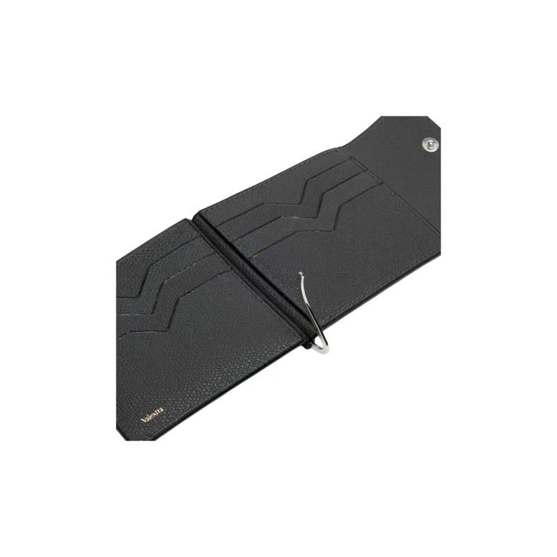 Valextra Millepunte Calfskin Wallet Men Smoke Gray-2