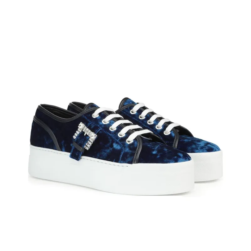 SERGIO ROSSI SR Twenty Low-Top Skateboard Shoes Women's Blue-2