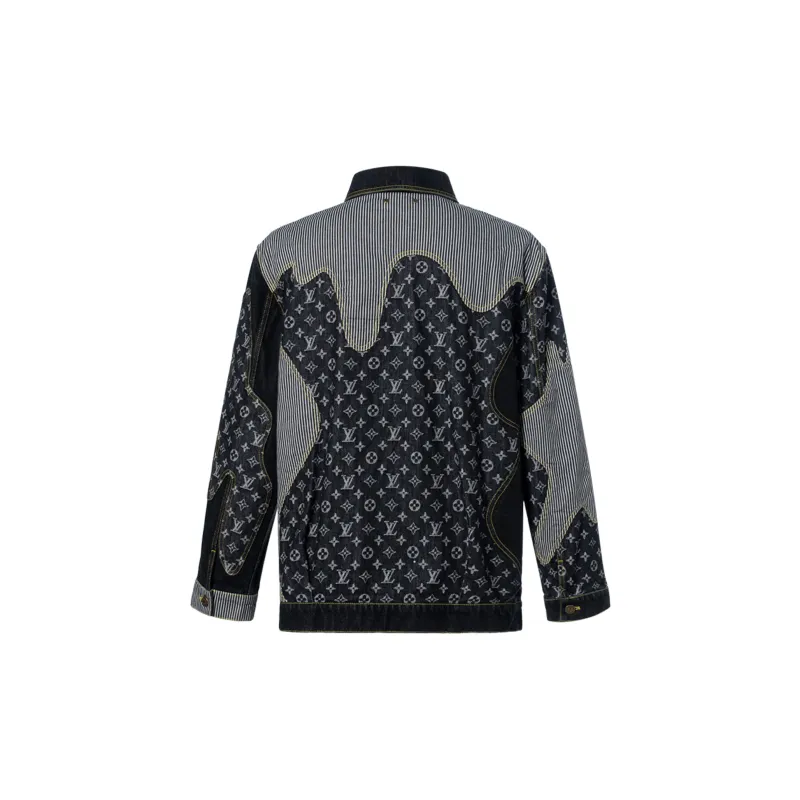 LOUIS VUITTON X Nigo Monogram Crazy Denim Workwear Jacket-3