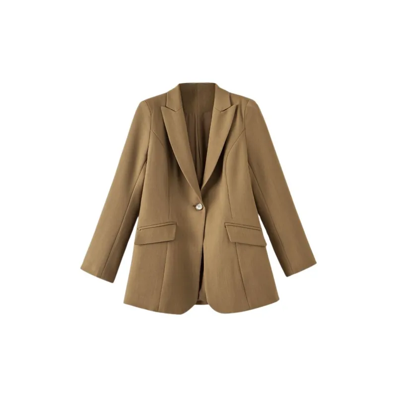 Late White Business Suit Women's Coffee-0