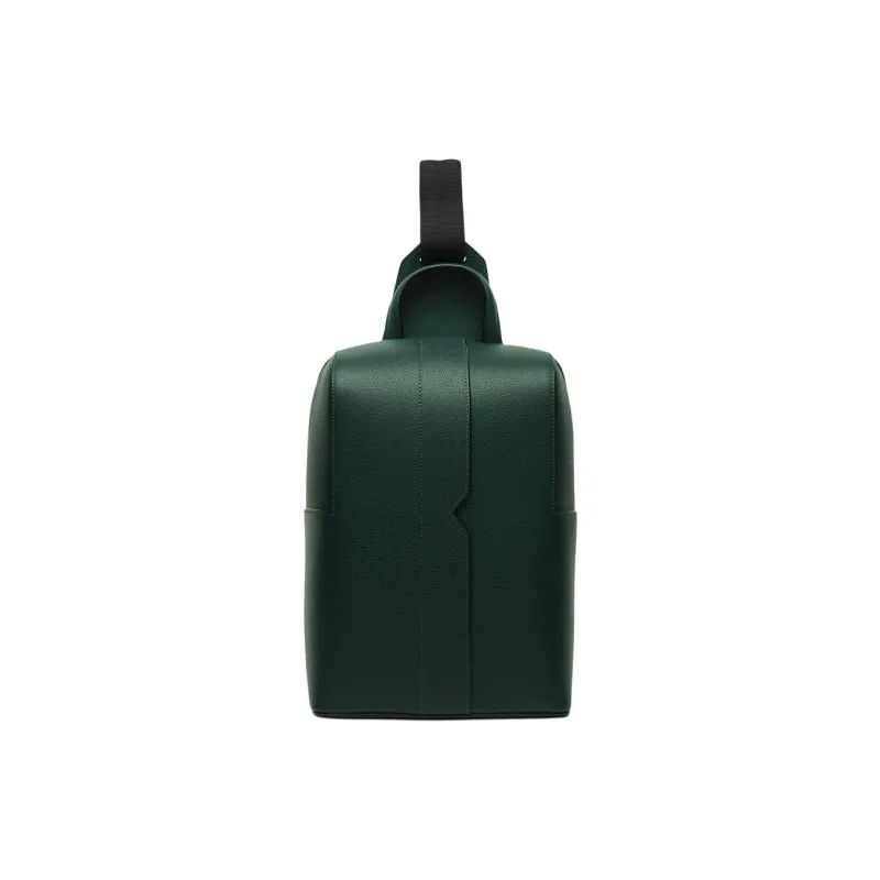 Valextra Calfskin Box Bag, Handbag, Crossbody Bag, Shoulder Bag Men Green-0