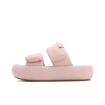 BELLE Rubber Sole Quiet Slide Slippers Women's Beige Light Pink