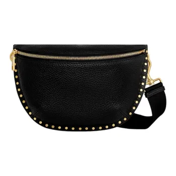 REBECCA MINKOFF Genuine Leather Crossbody Bag Shoulder Bag Women's Black