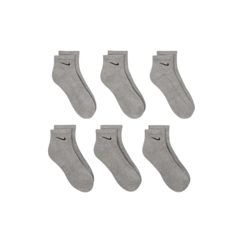 Nike Ankle Socks Unisex 6 Pack Gray-1