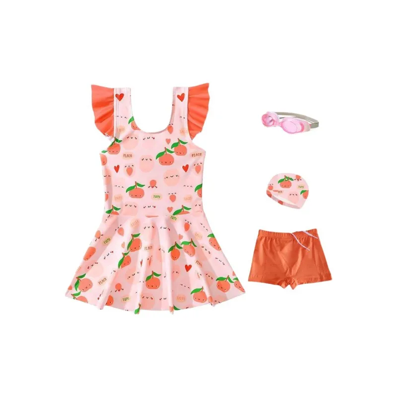 Yalu Preferred Swimming Sets Polyester+Elastane Hot Spring/Beach Kids-5