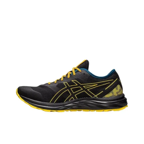 Asics Gel-Excite patent Slip-Resistant Low-Top Running great shoes Men Black Yellow