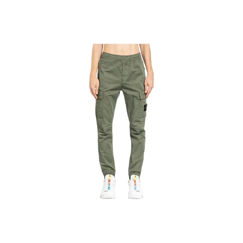 STONE ISLAND Compass Patch Tapered Leg Cargo Pants-1