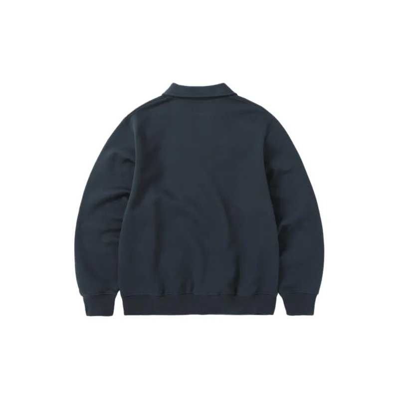 Thisisneverthat FW24 Open Collar Sweatshirt Unisex Marine Blue-1