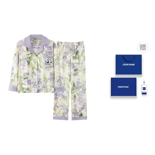 Floating Light Islands Pajama Set Women's Gift Box Set Light Purple