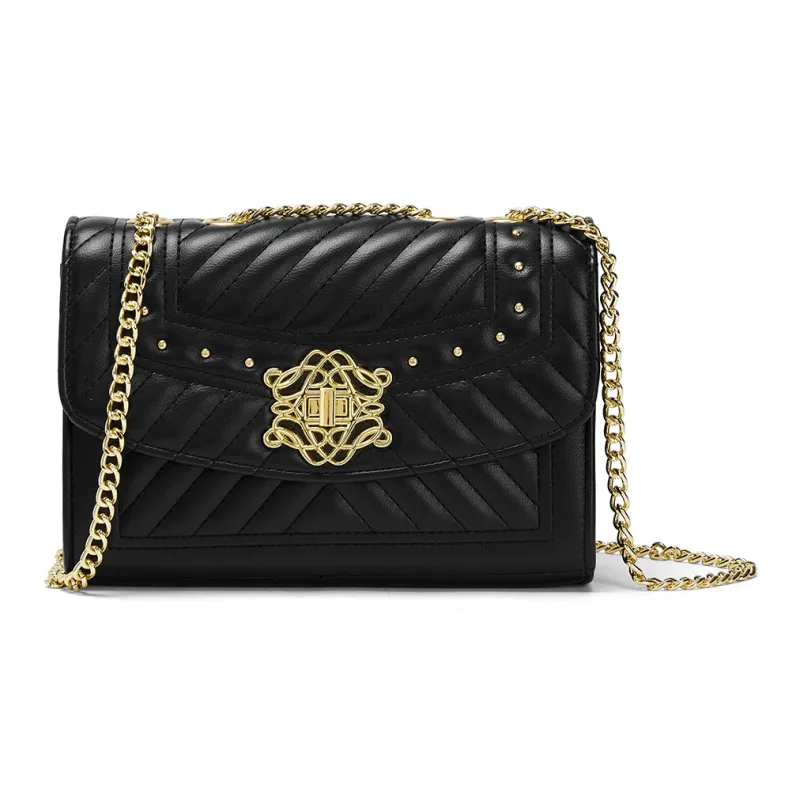 ST&SAT Synthetic Leather Shoulder Bag Crossbody Bag Shoulder Bag Women's Black/Ecru-0