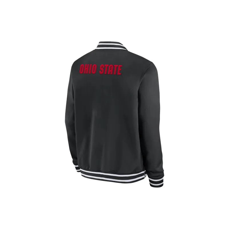Nike Ohio State Buckeyes Sideline Men's Nike College Full Zip Bomber Jacket-1
