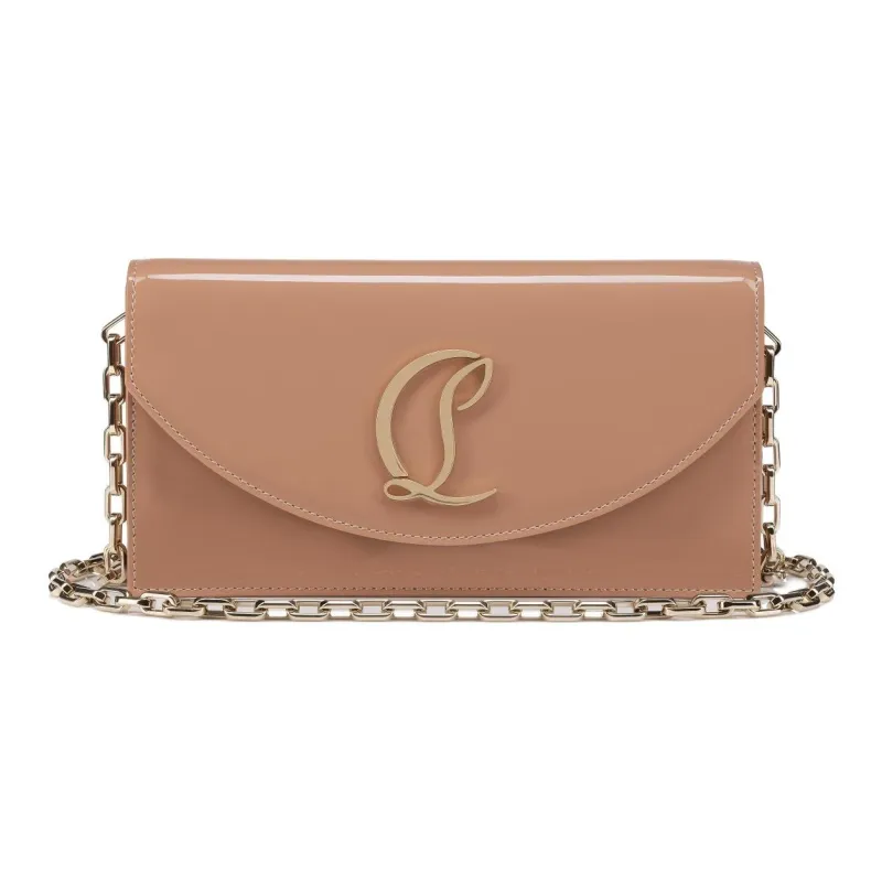 CL LUBOTING Patent Leather Shoulder Bag, Crossbody Bag Women's Apricot-0