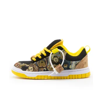 SUPSTORM Skateboard Shoes Unisex Low Top Black/Yellow