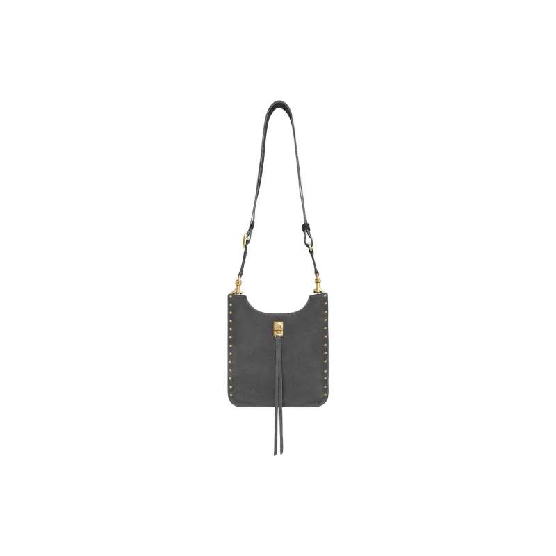 REBECCA MINKOFF Suede Shoulder Bag Crossbody Bag Mini Women's Gray-0