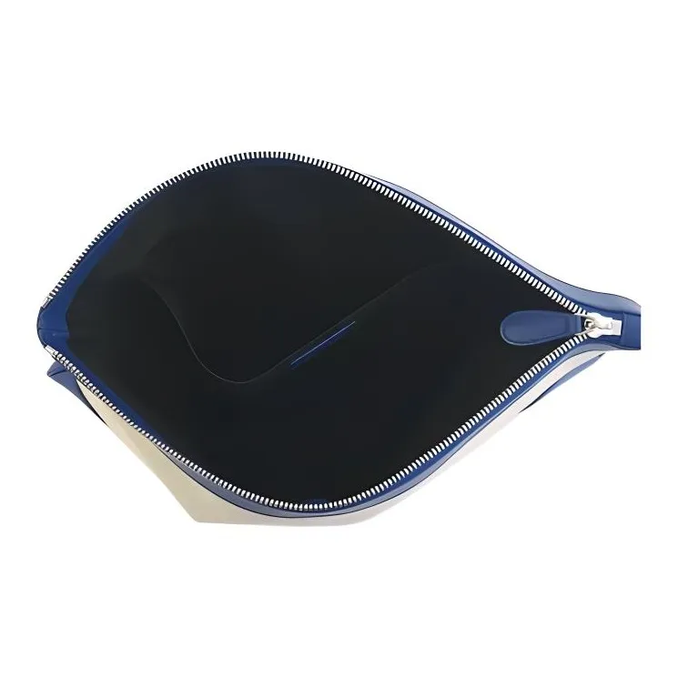 Balenciaga Canvas With Leather Canvas Bag Clutches Women's Blue/White-2
