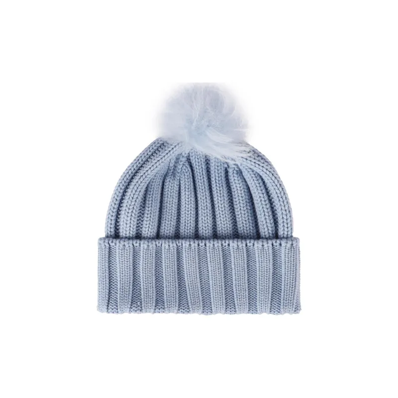 WOOLRICH Logo Patch Pompom Detailed Beanie-1