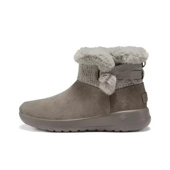 Skechers ON THE GO Slip Resistant Thermal Short Snow Boots Women's Dark Taupe Umber