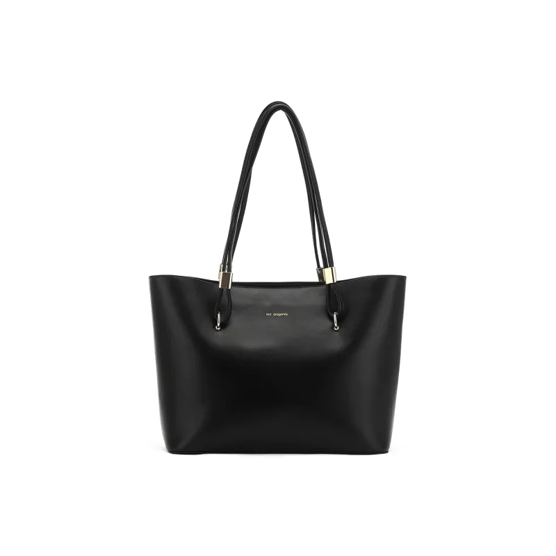 RED DRAGONFLY PU Commute, Shopping Bag, Tote Bag, Shoulder Bag Women's Black/Brown/Ecru-0