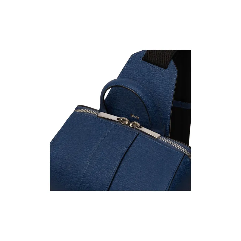 Valextra Calfskin Shoulder Bag, Crossbody Bag Men Sapphire Blue-4
