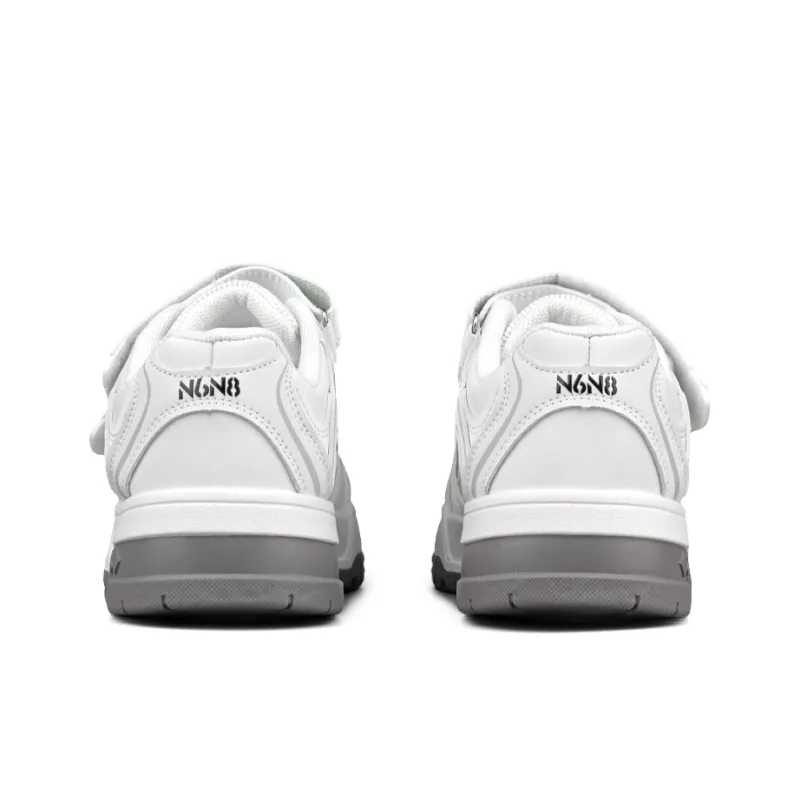 N6N8 Cushioning Lightweight Slip Resistant Low Top Skateboard Shoes Women's White-2