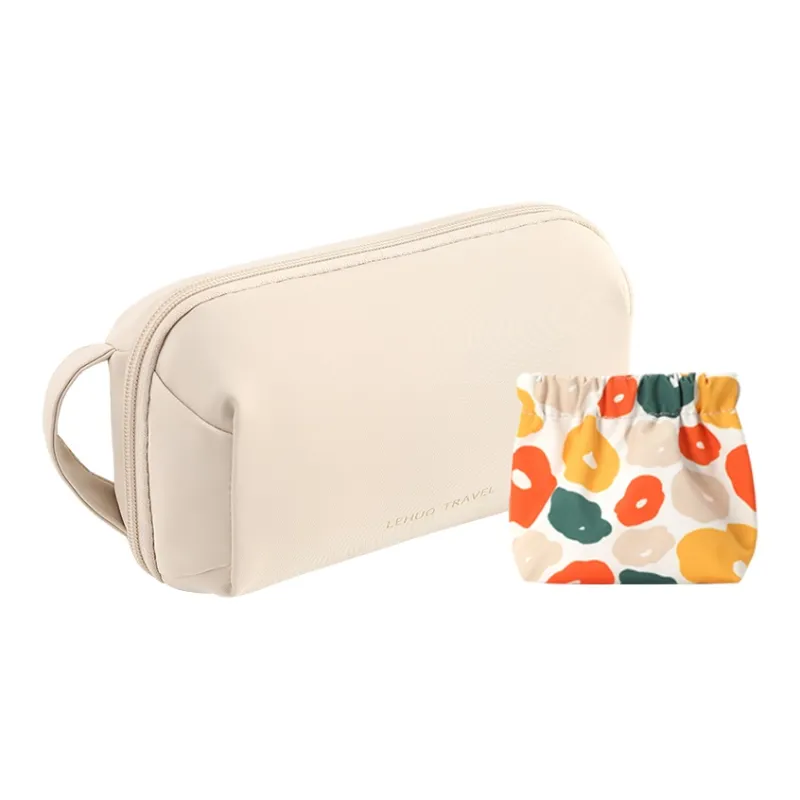 LOHAS Travel PVC Leather Makeup Bag Medium Size Unisex Multicolor-0