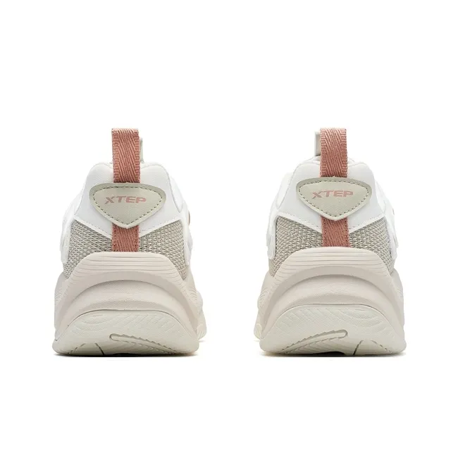 XTEP Lightning 5.0 Height Increasing Abrasion Resistant Low Top Casual Shoes Women's White Green-3