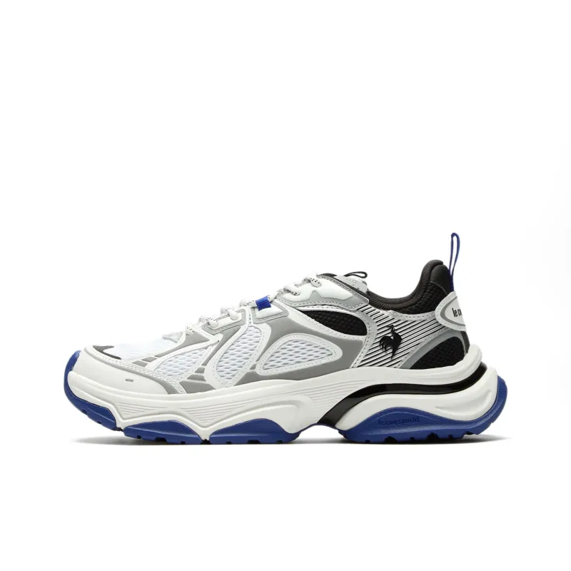 Le Coq Sportif Slip Resistant And Breathable Low Top Chunky Sneakers Unisex Blue White-0