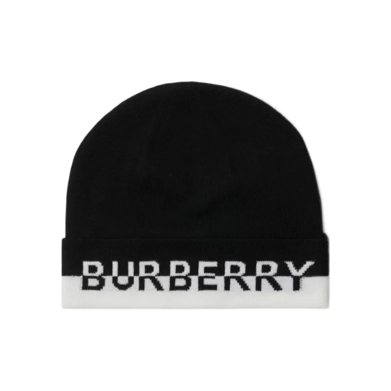 Burberry Wool Beanies Women's Black/White-0
