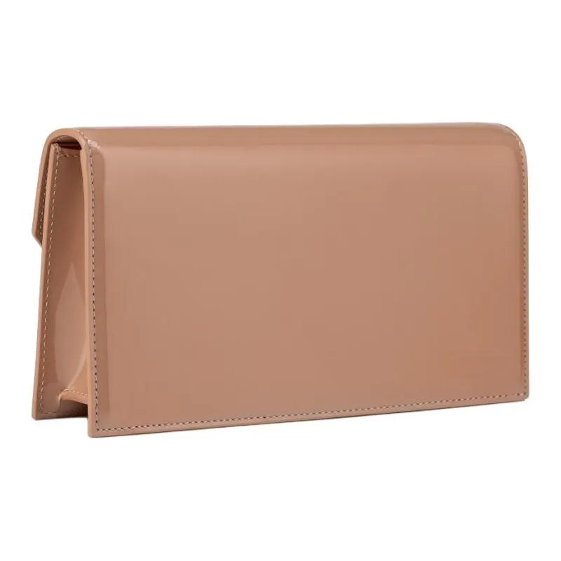 CL LUBOTING Patent Leather Shoulder Bag, Crossbody Bag Women's Apricot-3