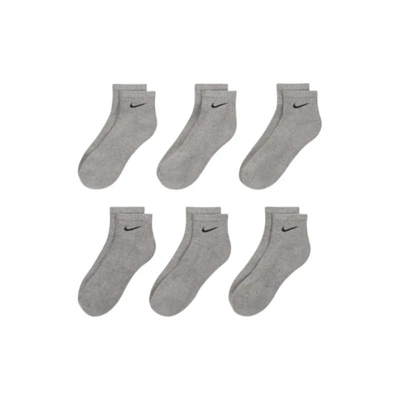 Nike Ankle Socks Unisex 6 Pack Gray-2