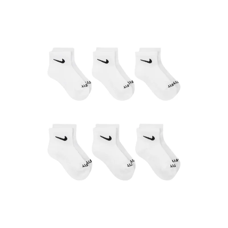 Nike Dri FIT Performance Basics Little Kids' Quarter Socks 6 Pairs-1