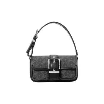 MICHAEL KORS Coated Canvas One Shoulder Handbags Extra Small Women's Black