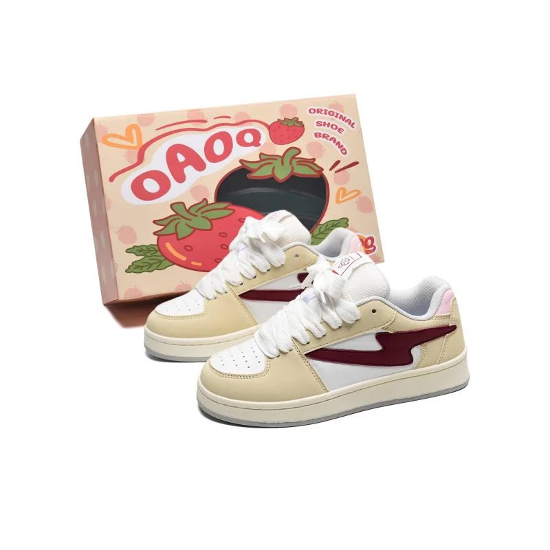 OAOQ Wear-resistant And Lightweight Low-Top Skateboard Shoes Unisex Box-25